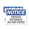 Signmission Private Office Do Not Enter OSHA Notice Sign, Plastic, 10in W x 7in L, 2PK OS-2PACK-NS-P-710-L-17816 - alternate 1